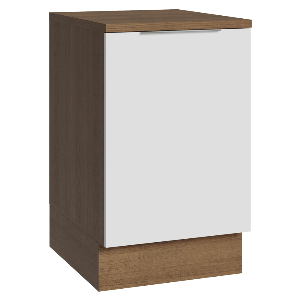 Balcão de Cozinha 50cm 1 Porta Rustic/Branco Stella Madesa
