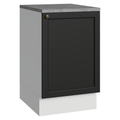 Balcão de Cozinha 50cm 1 Porta Branco/Preto Vik Madesa