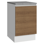 Balcão de Cozinha 50cm 1 Porta Branco/Rustic Glamy Madesa