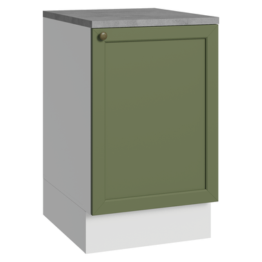 Balcão de Cozinha 50cm 1 Porta Branco/Verde Vik Madesa