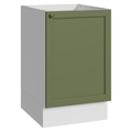 Balcão de Cozinha 50cm 1 Porta (Sem Tampo) Branco/Verde Vik Madesa