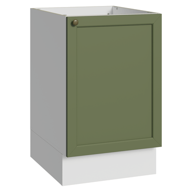 Balcão de Cozinha 50cm 1 Porta (Sem Tampo) Branco/Verde Vik Madesa