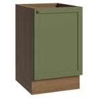 Balcão de Cozinha 50cm 1 Porta (Sem Tampo) Rustic/Verde Vik Madesa