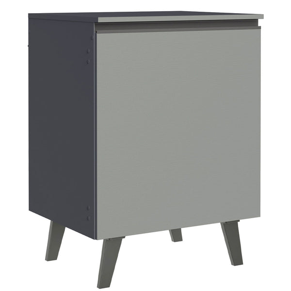 Balcão 60 cm 1 Porta Com Pés Cinza Nice Madesa