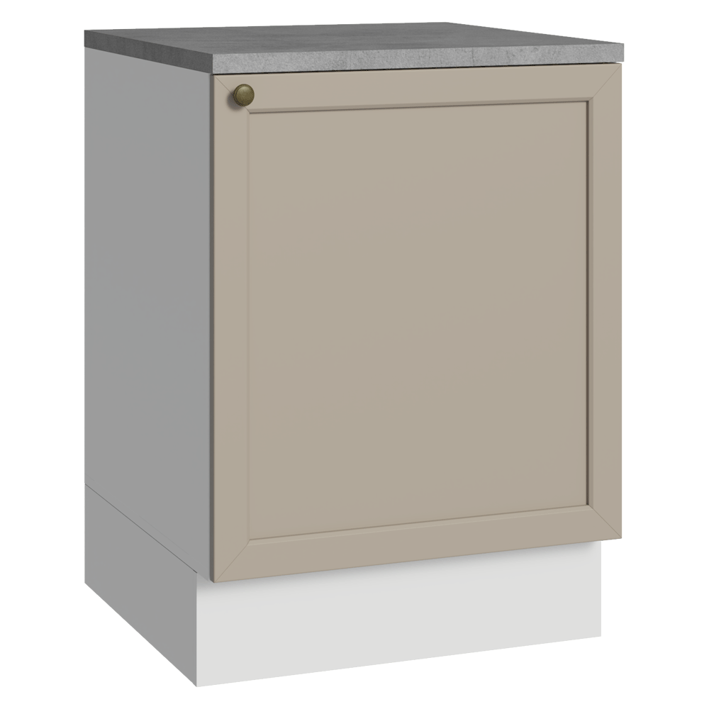 Balcão de Cozinha 60 cm 1 Porta Branco/Crema Vik Madesa