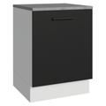 Balcão Madesa Agata 60 cm 1 Porta Branco/Preto