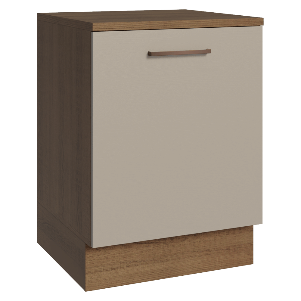 Balcão 60 cm 1 Porta Rustic/Crema Agata Madesa