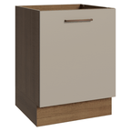 Balcão de Cozinha 60 cm 1 Porta (Sem Tampo) Rustic/Crema Agata Madesa