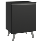 Balcão de Cozinha 60 cm 1 Porta Com Pés Preto Nice Madesa