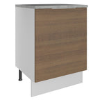 Balcão Madesa Stella 60 cm 1 Porta Branco/Rustic