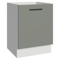 Balcão de Cozinha 60 cm 1 Porta (Sem Tampo) Branco/Cinza Agata Madesa