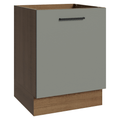 Balcão de Cozinha 60 cm 1 Porta (Sem Tampo) Rustic/Cinza Agata Madesa