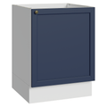 Balcão de Cozinha 60 cm 1 Porta (Sem Tampo) Branco/Azul Vik Madesa
