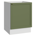 Balcão de Cozinha 60 cm 1 Porta (Sem Tampo) Branco/Verde Vik Madesa