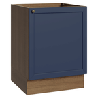 Balcão de Cozinha 60 cm 1 Porta (Sem Tampo) Rustic/Azul Vik Madesa