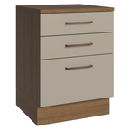 Balcão 60 cm 3 Gavetas Rustic/Crema Agata Madesa