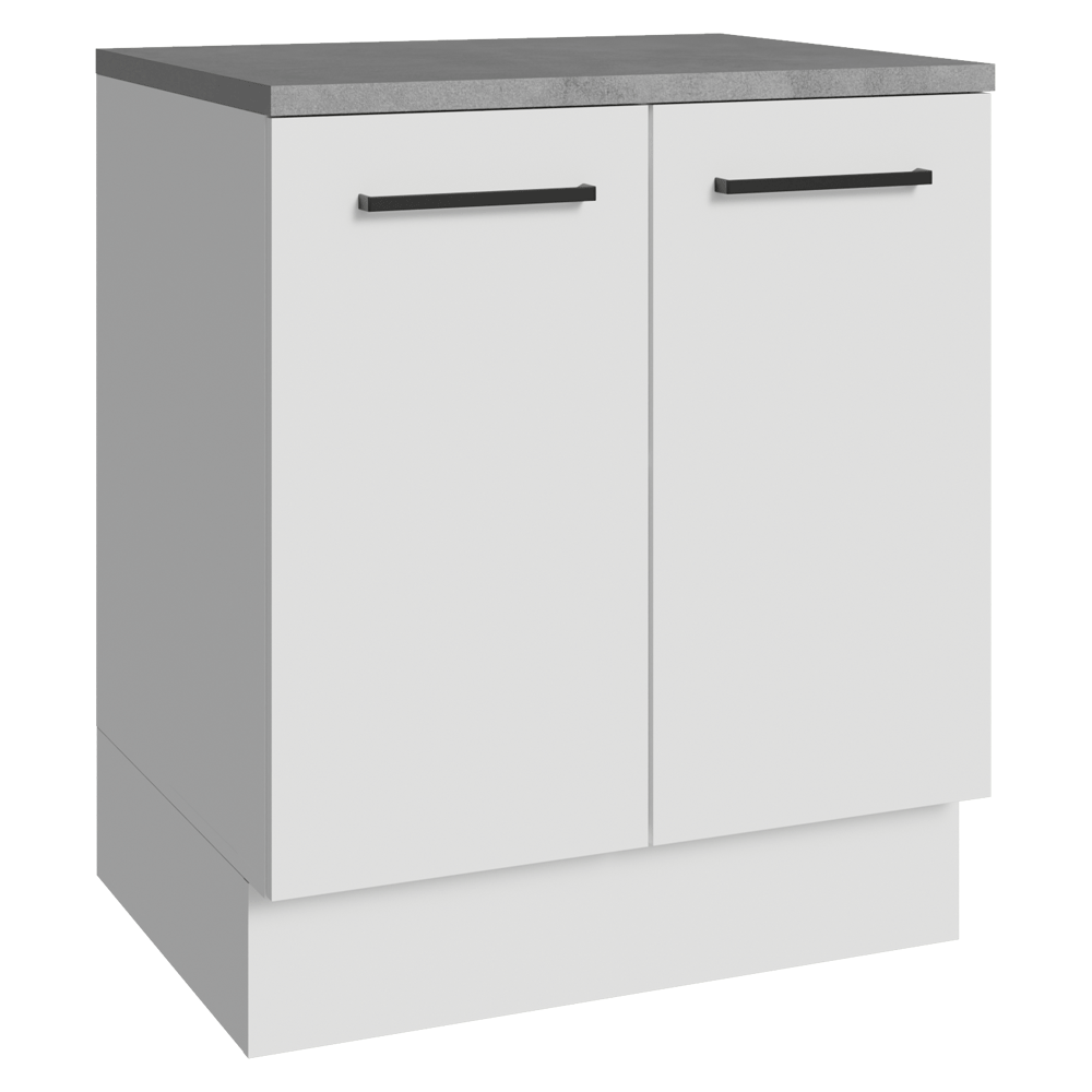 Balcão de Cozinha Madesa Agata 70 cm 2 Portas Branco