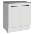 Balcão de Cozinha Madesa Agata 70 cm 2 Portas Branco