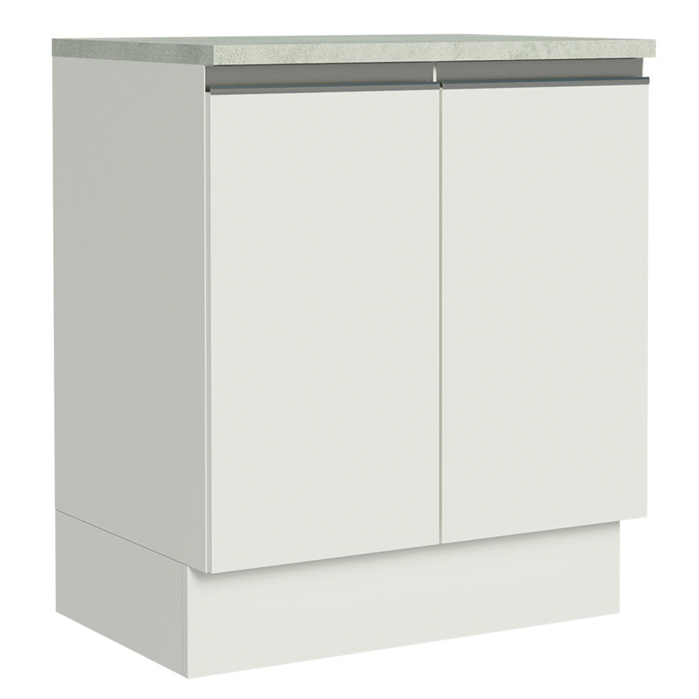 Balcão de Cozinha Madesa Glamy 70 cm 2 Portas Branco