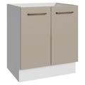 Balcão de Cozinha 70 cm 2 Portas (Sem Tampo) Branco/Crema Agata Madesa