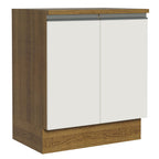 Balcão de Cozinha Madesa Glamy 70 cm 2 Portas Rustic/Branco