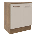 Balcão de Cozinha 70 cm 2 Portas Rustic/Crema Agata Madesa