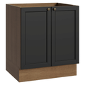 Balcão de Cozinha 70 cm 2 Portas (Sem Tampo) Rustic/Preto Vik Madesa