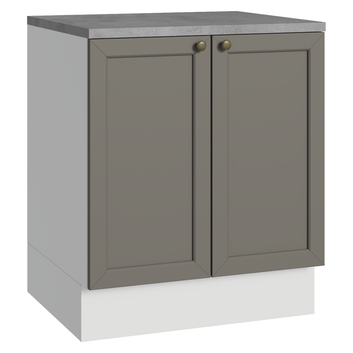 Balcão de Cozinha 70 cm 2 Portas Branco/Cinza Vik Madesa