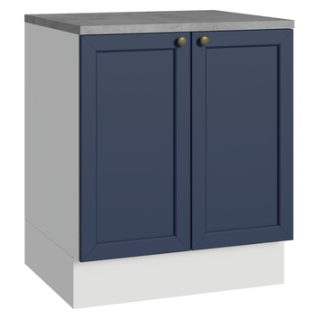 Balcão de Cozinha 70 cm 2 Portas Branco/Azul Vik Madesa