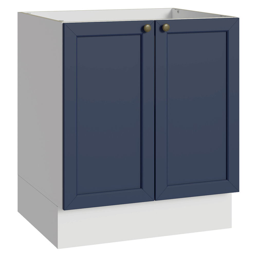 Balcão de Cozinha 70 cm 2 Portas (Sem Tampo) Branco/Azul Vik Madesa