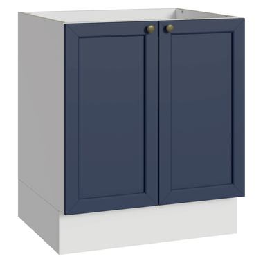 Balcão de Cozinha 70 cm 2 Portas (Sem Tampo) Branco/Azul Vik Madesa