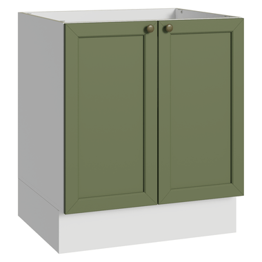 Balcão de Cozinha 70 cm 2 Portas (Sem Tampo) Branco/Verde Vik Madesa