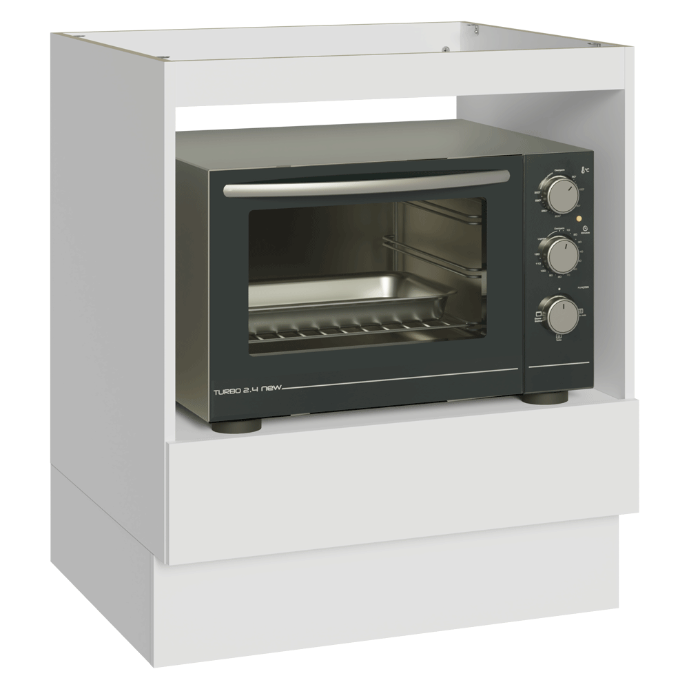 Balcão para Forno/Micro-ondas 70 cm 1 Gaveta (Sem Tampo) Branco Madesa