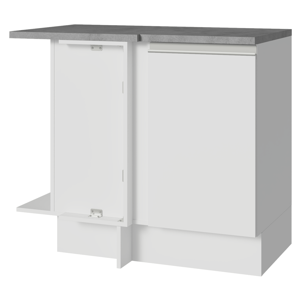 Balcão de Canto Madesa Glamy 1 Porta Branco