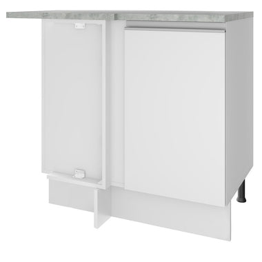 Balcão de Canto Madesa Glamy 1 Porta Branco