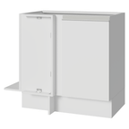 Balcão de Canto 1 Porta (Sem Tampo) Branco Glamy Madesa