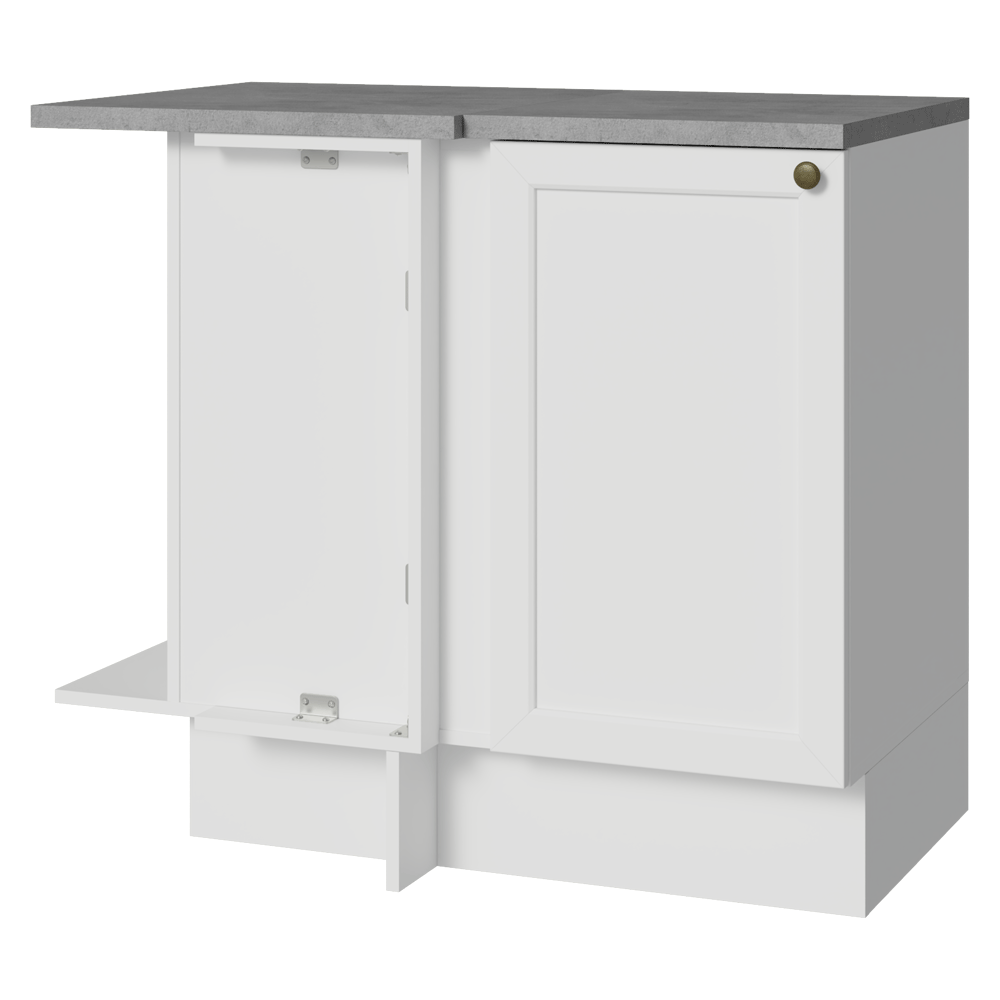 Balcão de Canto 1 Porta Branco Vik Madesa
