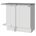 Balcão de Canto 1 Porta Branco Vik Madesa