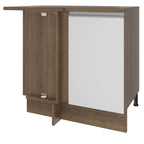 Balcão de Canto Madesa Glamy 1 Porta Rustic/Branco