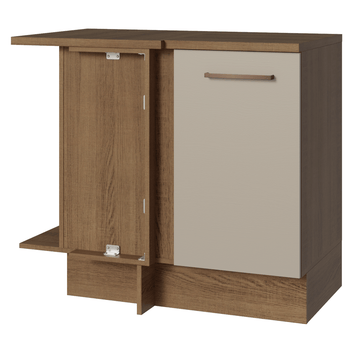 Balcão de Canto 1 Porta Rustic/Crema Agata Madesa