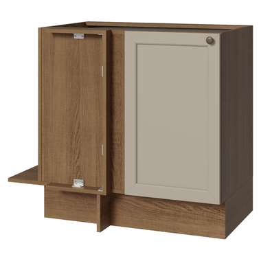 Balcão de Canto 1 Porta (Sem Tampo) Rustic/Crema Vik Madesa