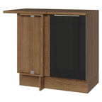 Balcão de Canto 1 Porta Rustic/Preto Lux Madesa