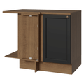 Balcão de Canto 1 Porta Rustic/Preto Vik Madesa