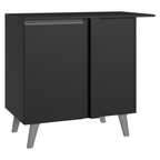 Balcão de Canto 1 Porta Com Pés Preto Nice Madesa