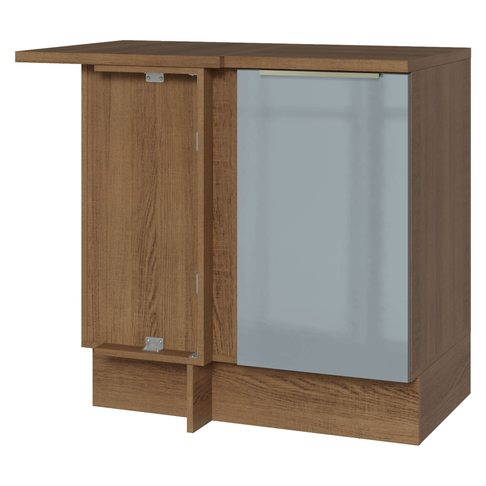 Balcão de Canto 1 Porta Rustic/Cinza Lux Madesa