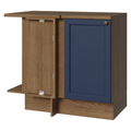 Balcão de Canto 1 Porta Rustic/Azul Vik Madesa