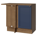 Balcão de Canto 1 Porta Rustic/Azul Vik Madesa