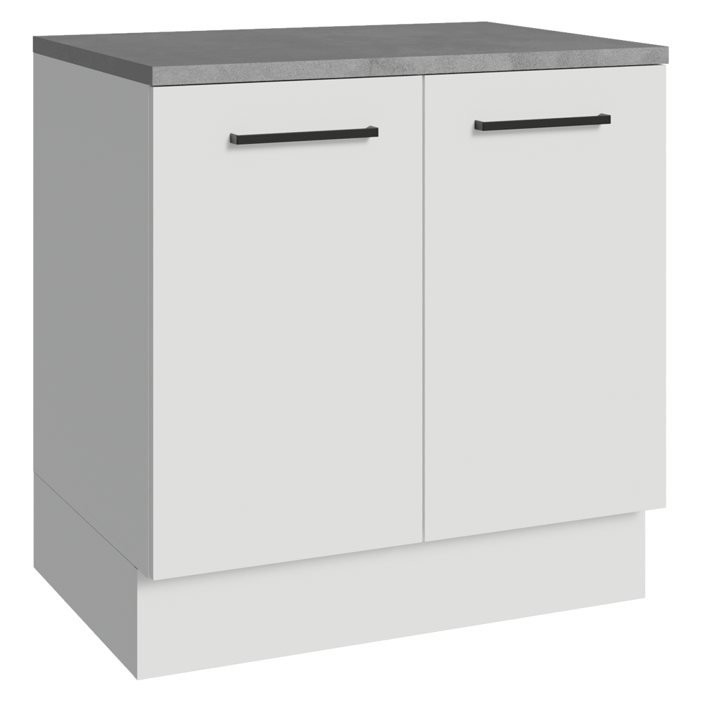 Balcão Madesa Agata 80 cm 2 Portas Branco
