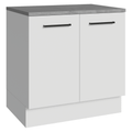 Balcão Madesa Agata 80 cm 2 Portas Branco