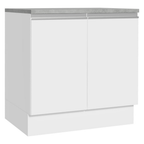 Balcão Madesa Glamy 80 cm 2 Portas Branco